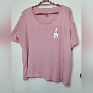 Charisma Blush Pink Cat Print Tee